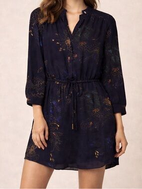 ✨ Aritzia Babaton Silk Bennett Shirt Dress w Tie-Waist Size XS